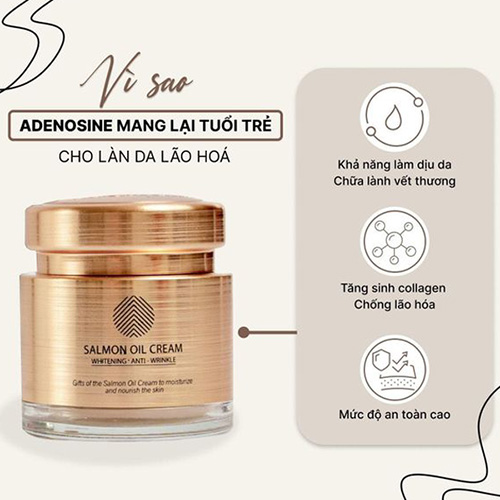 Hình ảnh minh họa củaKem Dưỡng Trắng Sáng Ngăn Ngừa Lão Hóa Chiết Xuất Dầu Cá Hồi Cre8skin Salmon Oil Cream 80g