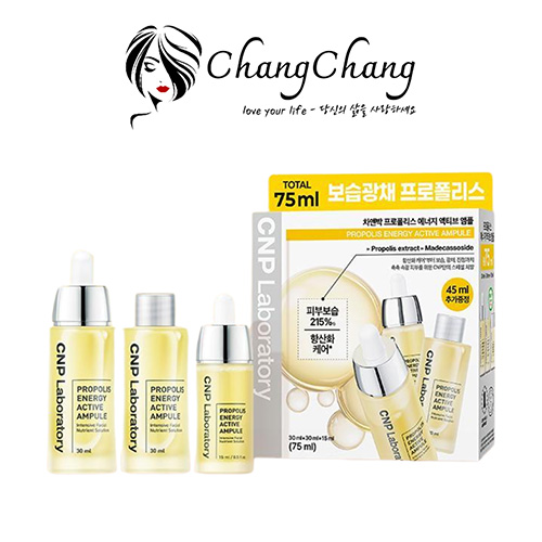 Set 3 Tinh Chất Keo Ong CNP Laboratory Propolis Energy Active Ampule 30ml+30ml+15ml