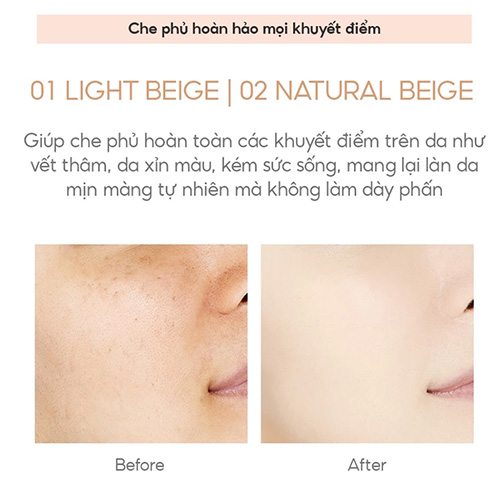 Hình ảnh minh họa củaKem Nền Chống Nắng #02 Nature Beige THE SAEM Saemmul Airy Cotton Foundation SPF30/PA++ (30g)