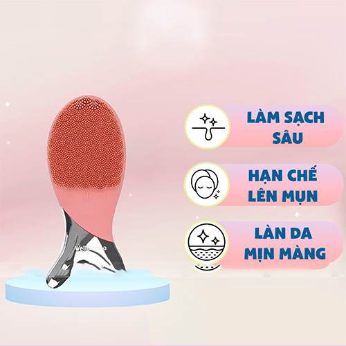 Hình ảnh minh họa củaMáy Rửa Mặt Con Cá WellDerma Cleansing Fish Hàn Quốc