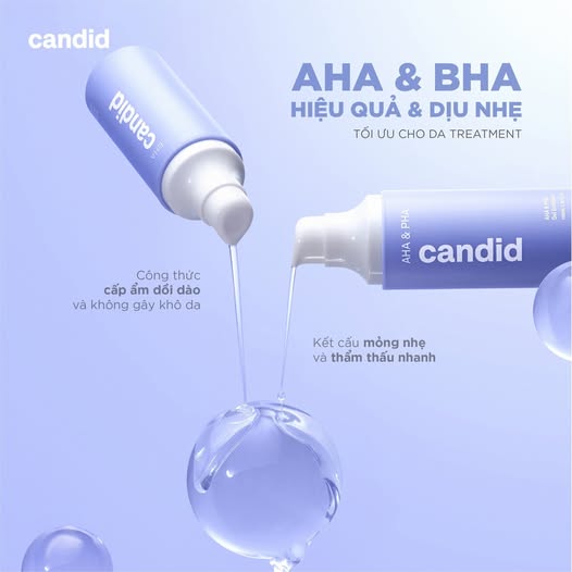 Hình ảnh minh họa củaGel AHA & PHA Candid Tẩy Tế Bào Chết & Làm Mịn Da Gel Exfoliant 100ml