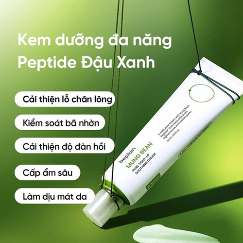 Hình ảnh minh họa củaKem dưỡng ẩm, dịu da Beplain Mung Bean Pore Tight Up Soothing Cream 60ml