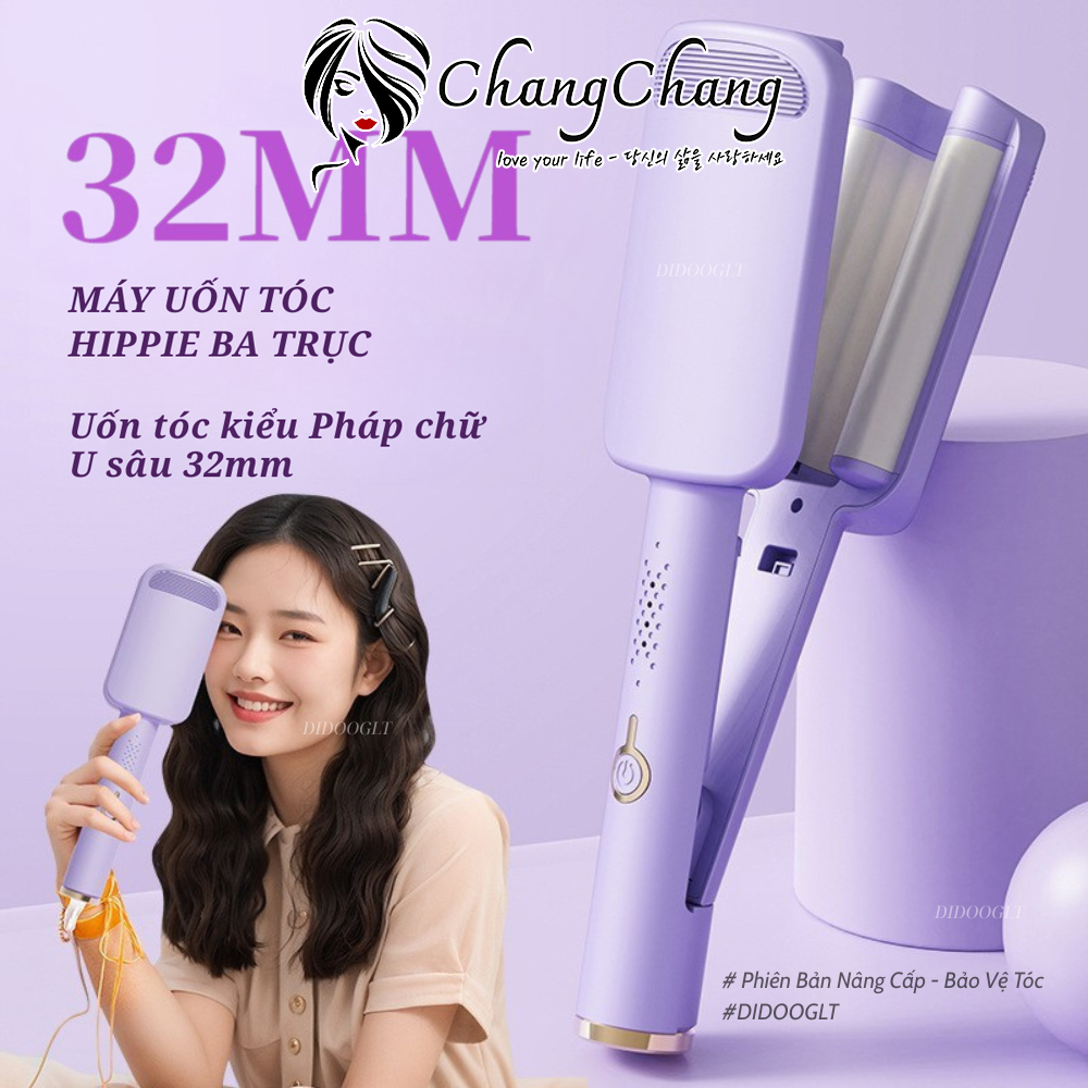 Máy Uốn Tóc Xoăn Sóng Nước Hình Chữ U Hippie Trục 32mm - U-Tvará kulma na plážové vlny a Hippie účes (Trubice 32 mm)